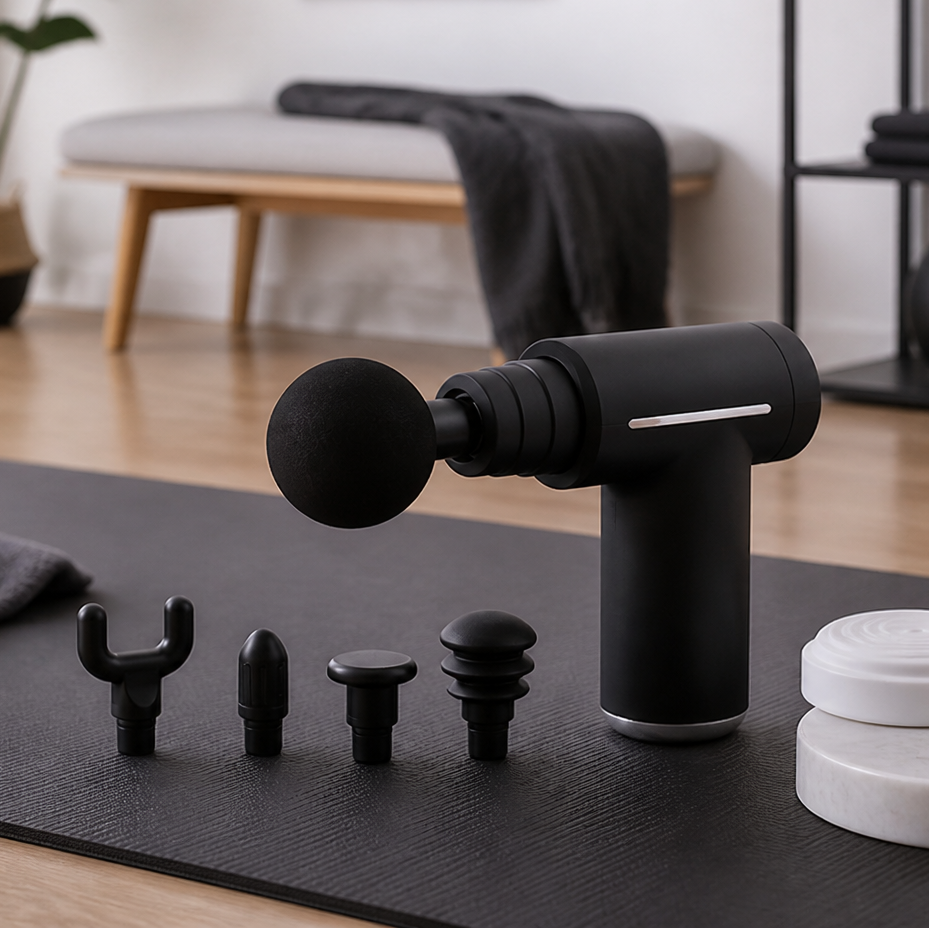 TheraForge Massage Gun with Hot & Cold Compress
